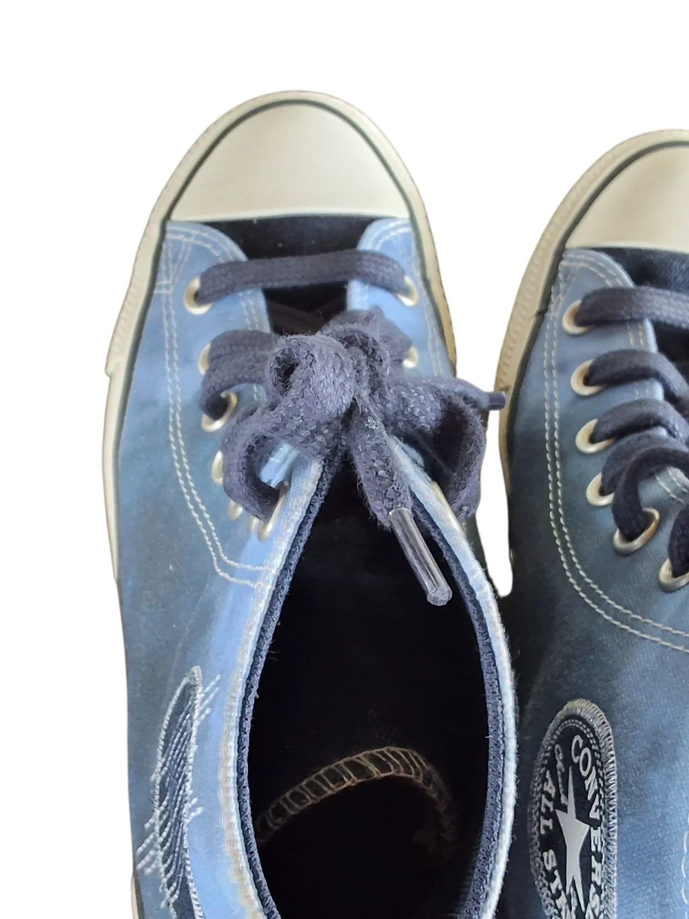 NEW Converse High Top Sneakers - Blue with Navy Laces Mens 6 Womens 8